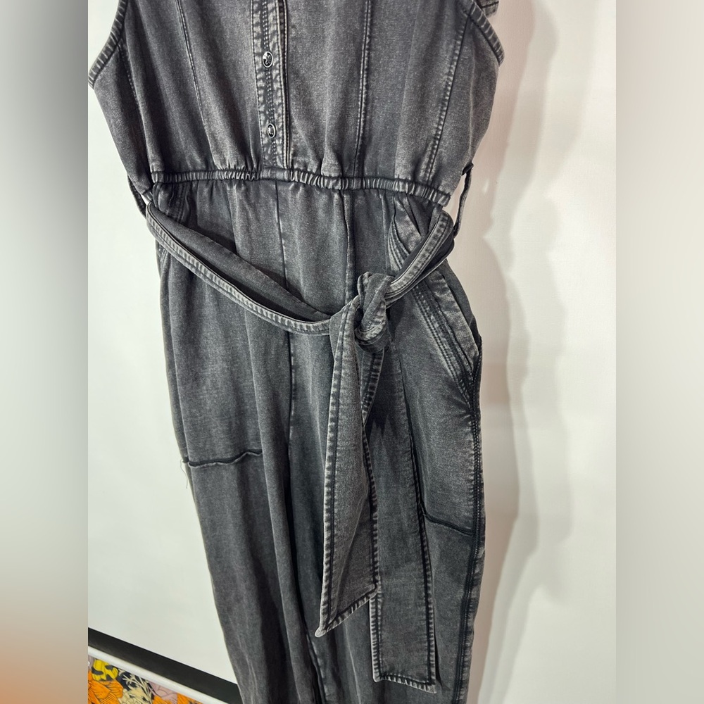 Anthropologie Saturday/Sunday Charcoal Knit Jumpsuit - Picture 8 of 8